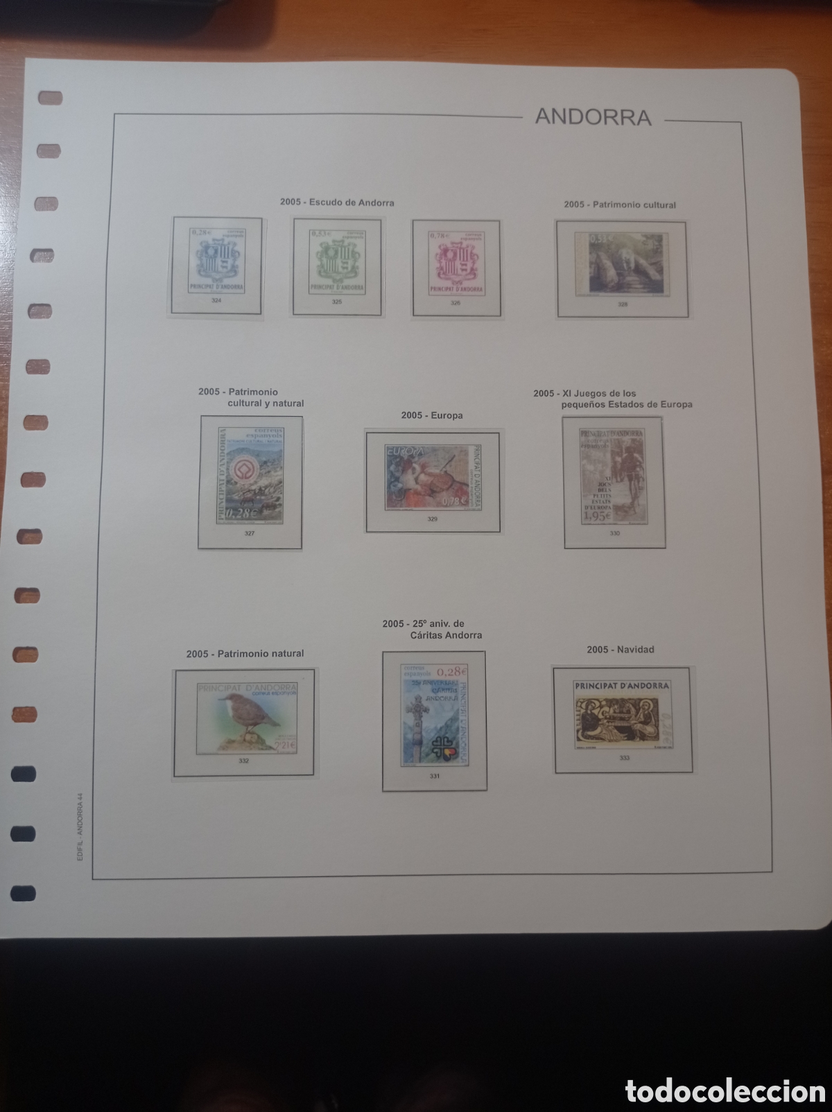 Sellos: Suplemento edifil 2005 Andorra espa&ntilde;ola segunda mano
