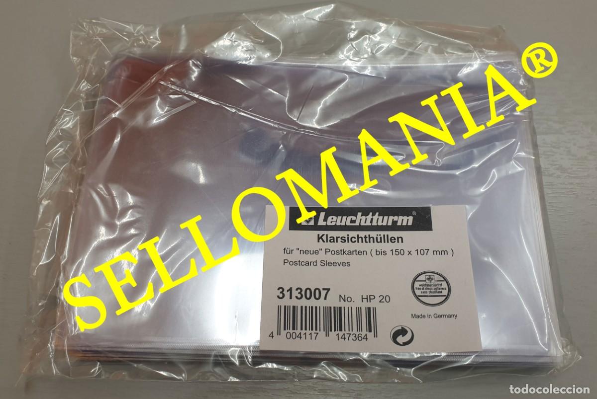 Sellos: FUNDAS PROTECTORAS LEUCHTTURM TARJETAS POSTALES MEDIDAS INTERIORES 150 x 107 mm