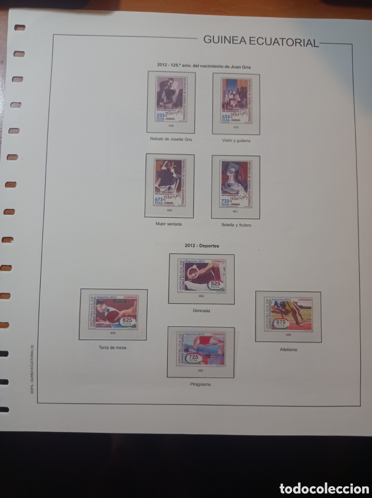 Sellos: Suplemento edifil 2012 guinea ecuatorial republica montado blanco segunda mano