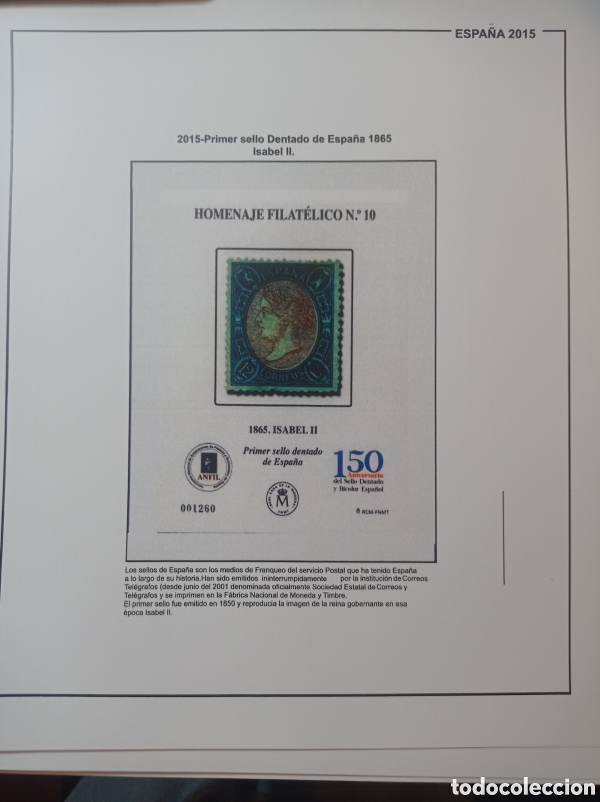 Sellos: Suplemento de Espa&ntilde;a 2015 2016 2017 2018 anillos redonda homenaje filat&eacute;lico montado blanco nuevo a