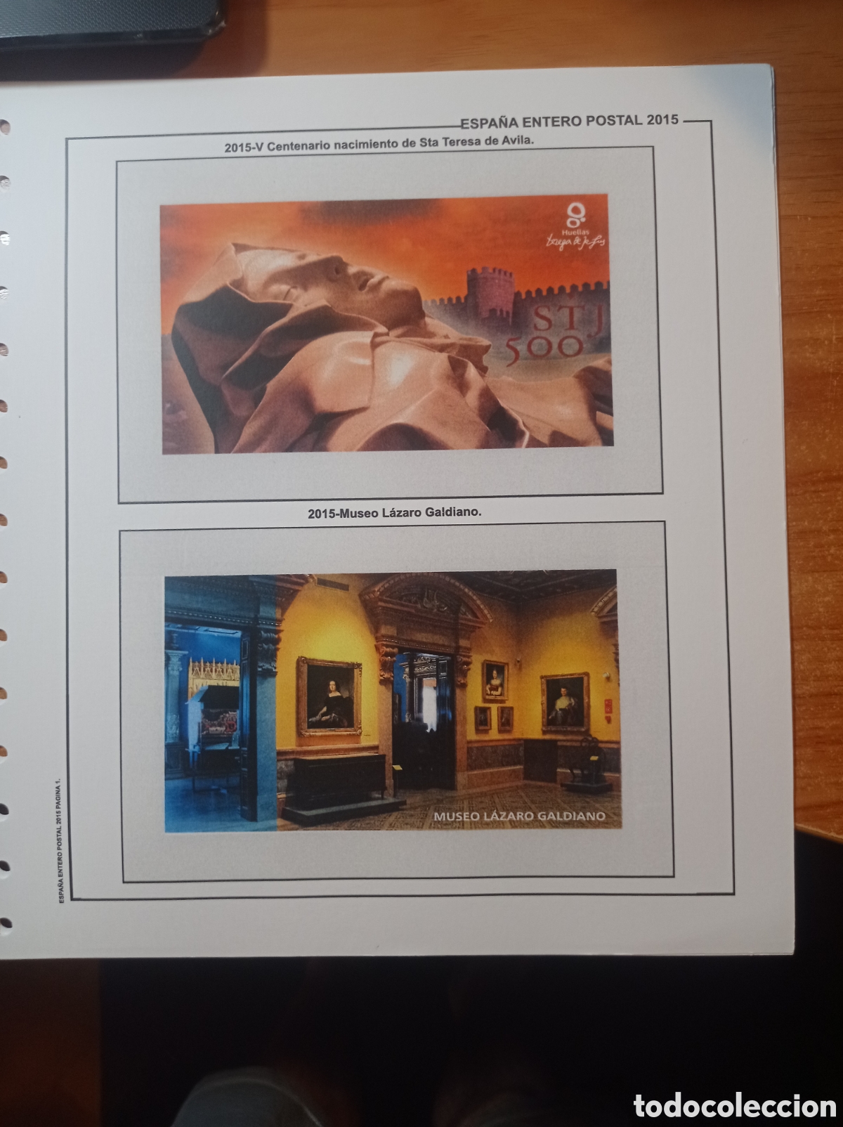 Sellos: Suplemento de Espa&ntilde;a 2015 anilla redonda entero.postales montado blanco segunda mano