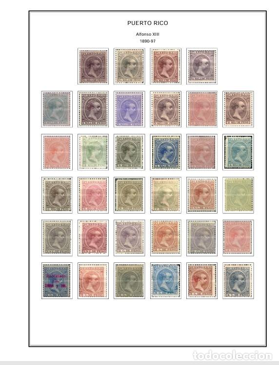 Sellos: SELLOS - ARCHIVO HOJAS ALBUM COLOR - COLONIA ESPA&Ntilde;OLA - PUERTO RICO - 1873-18