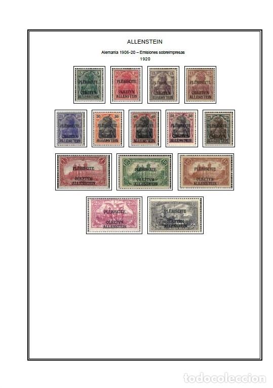 Sellos: SELLOS - ARCHIVO HOJAS ALBUM COLOR - ALEMANIA - ALLENSTEIN - 1920