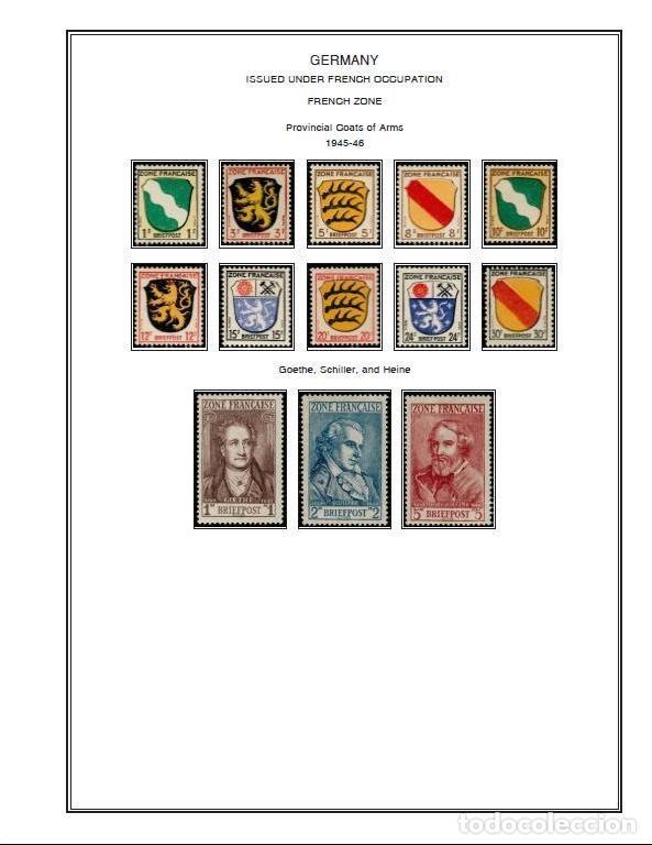 Sellos: SELLOS - ARCHIVO HOJAS ALBUM COLOR - ALEMANIA - OCUPACION FRANCESA - 1945-1949