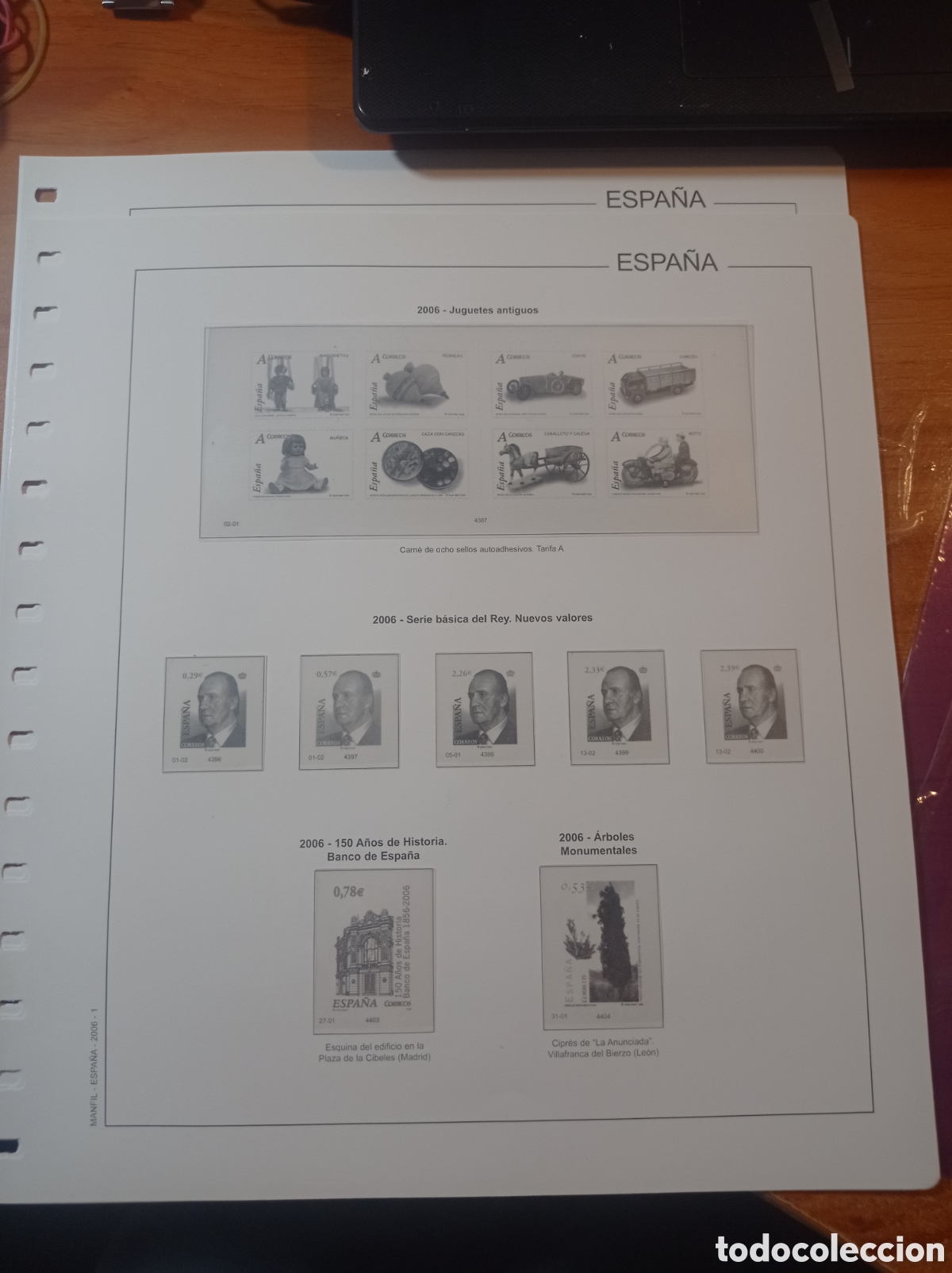 Sellos: Suplemento Espa&ntilde;a 2006 1 parte montado blanco segunda mano