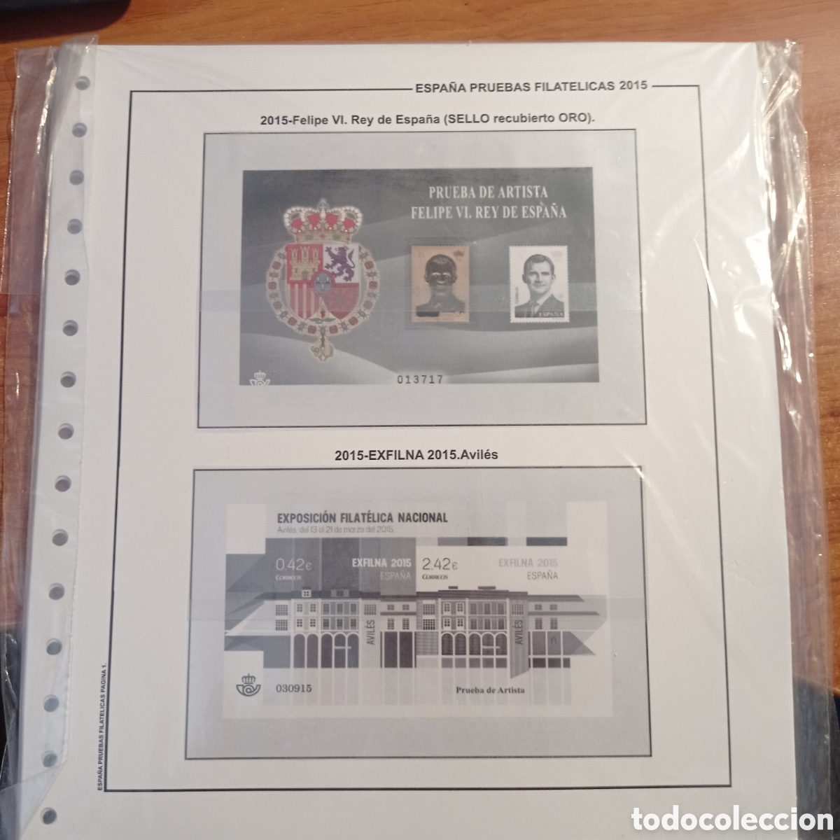 Sellos: Suplemento de Espa&ntilde;a 2015 anilla redonda montado blanco segunda mano