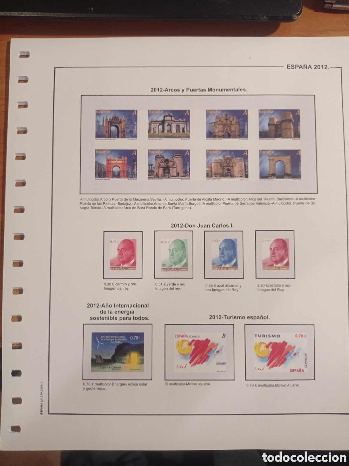 Sellos: Suplemento de Espa&ntilde;a 2012 anilla el&iacute;ptica sin montar segunda mano