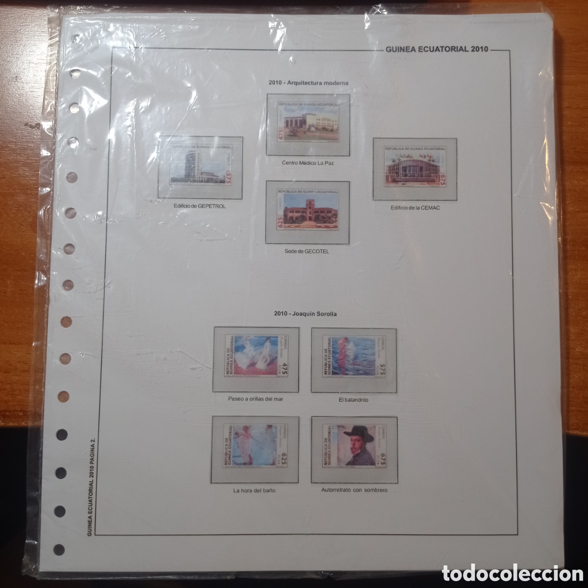 Sellos: Suplemento de guinea ecuatorial 2010 montado blanco segunda mano