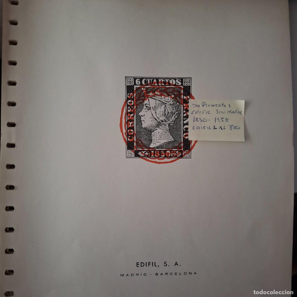 Stamps: Suplementos edifil primer centenario sin montar del sello numer 1 al 800 falta hoja 15