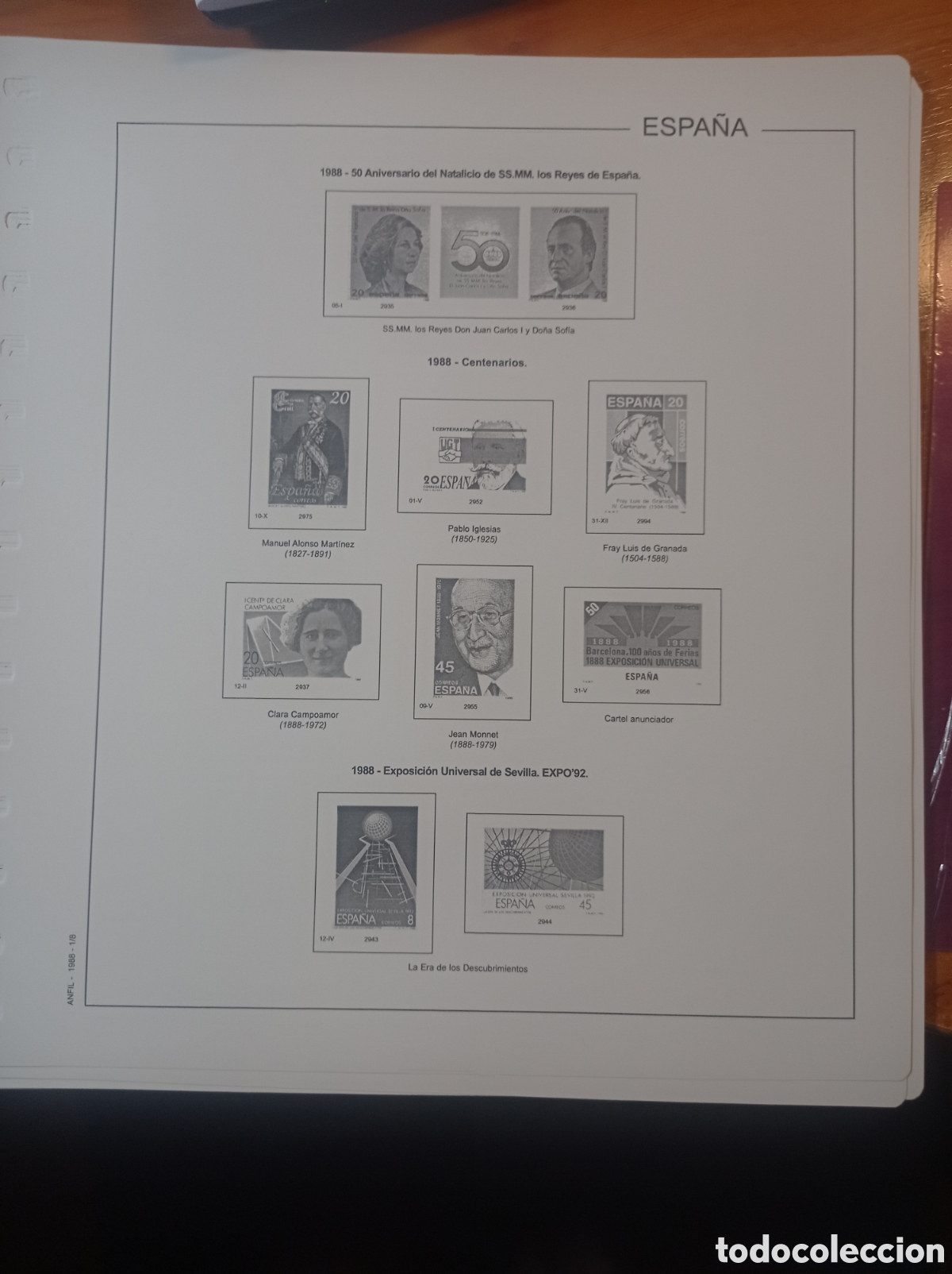 Sellos: Suplemento manfil 1988 sin montar segunda mano