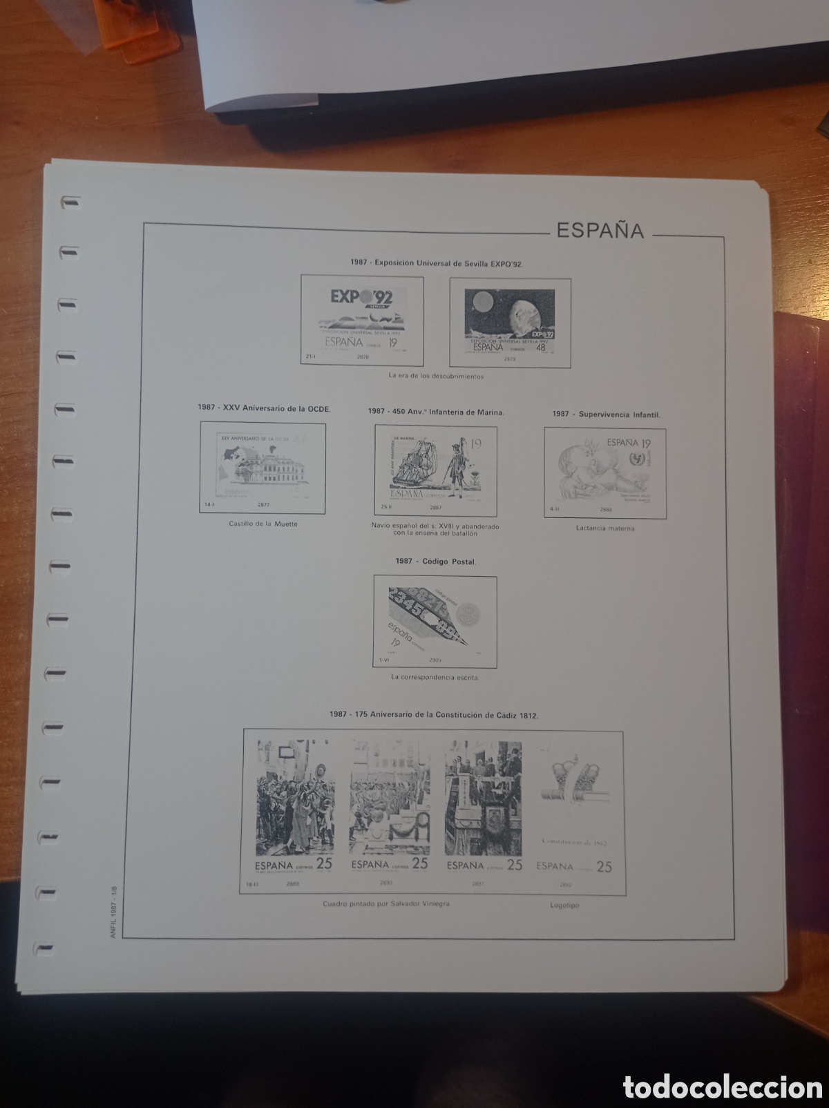 Sellos: Suplemento manfil 1987 sin montar segunda mano