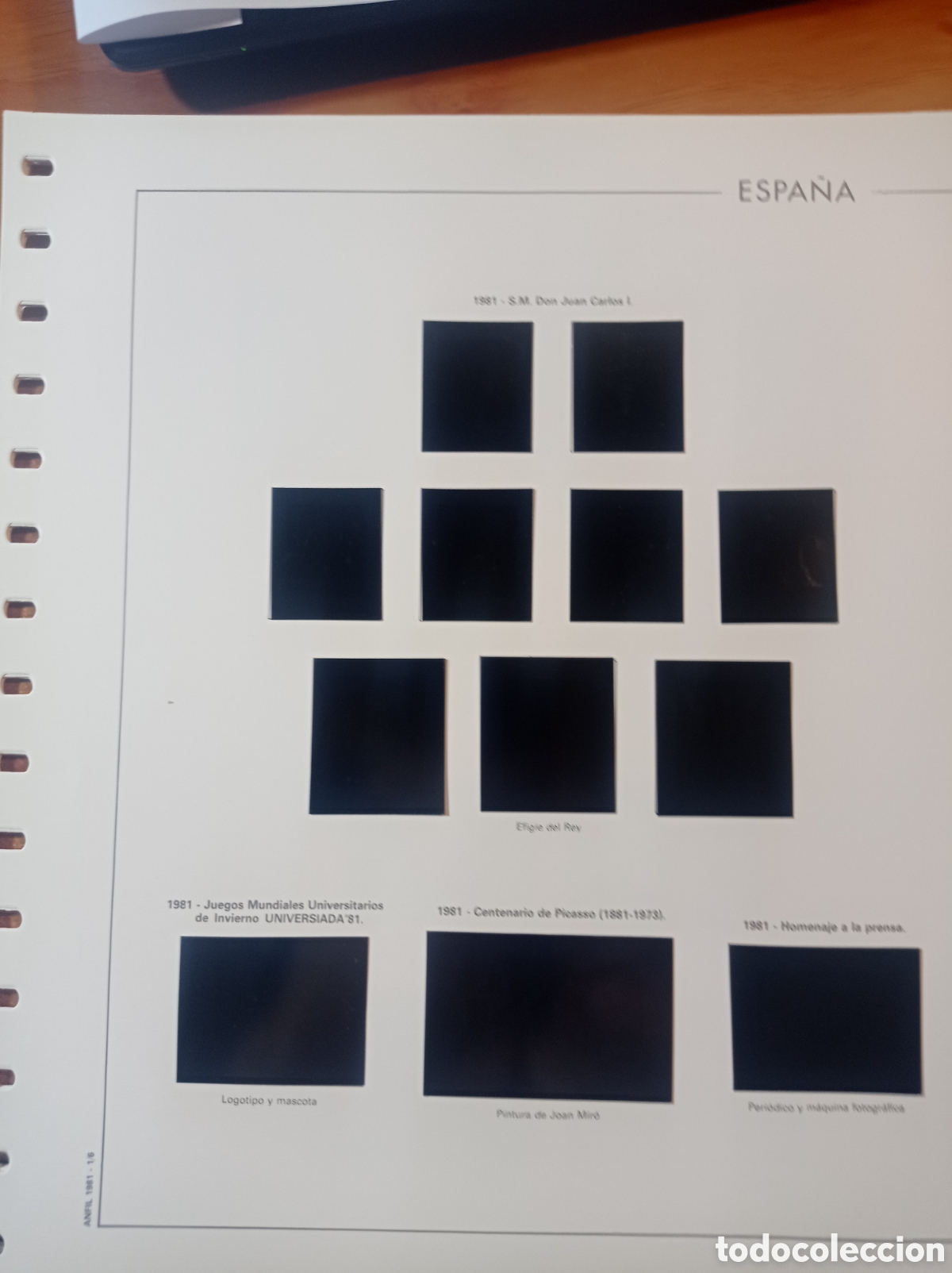 Sellos: Suplemento manfil 1981 montado negro segunda mano