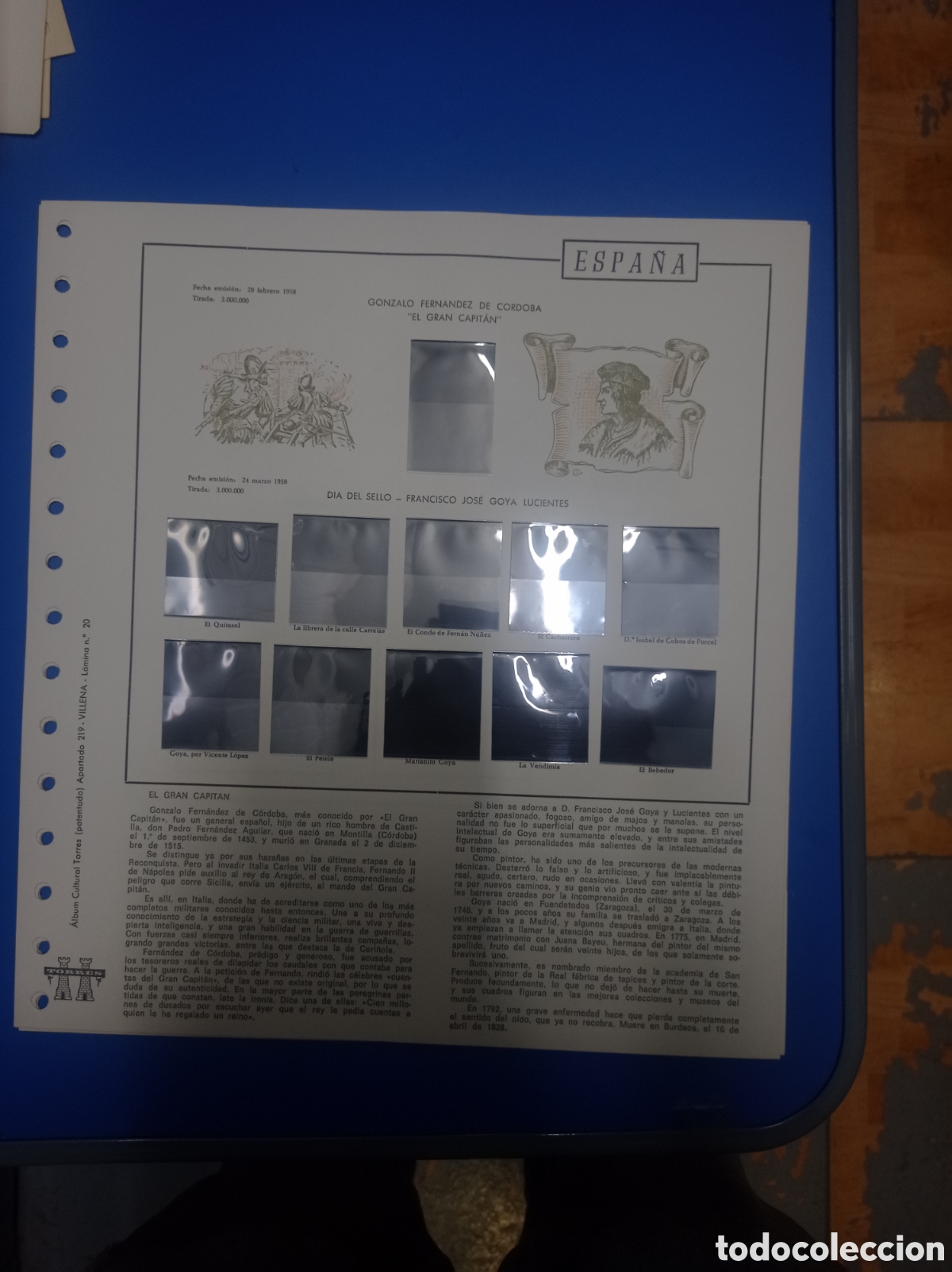 Sellos: Suplemento torres 1958 montado negro segunda mano