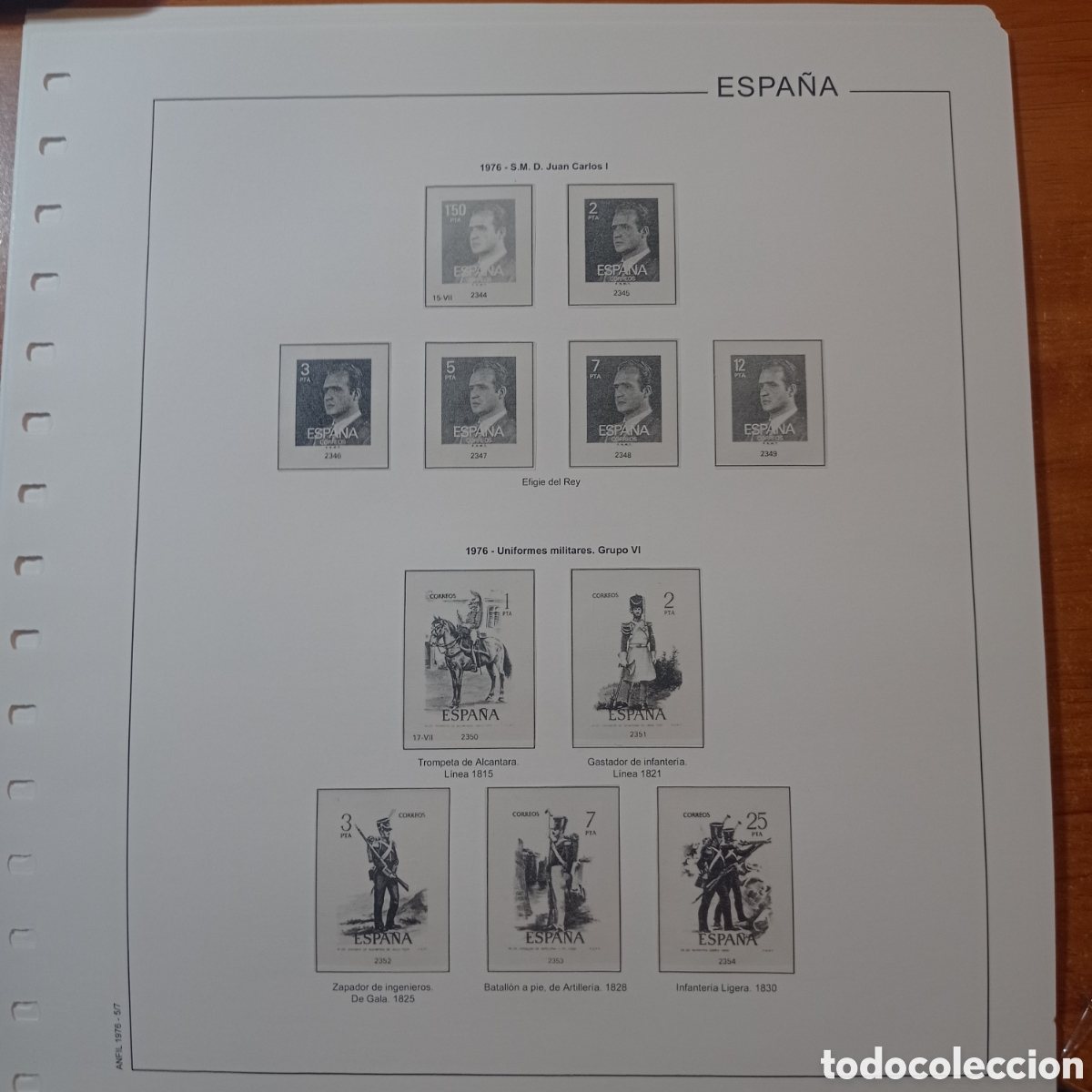 Sellos: Suplemento manfil 1976 montado blanco segunda mano