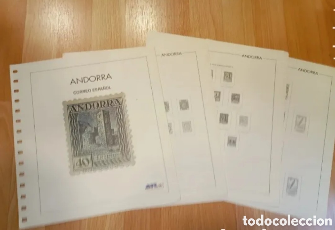 Briefmarken: ANDORRA ESPA&Ntilde;OLA 1878/1951 + BENEFICENCIA 1938/1943 - HOJAS DE &Aacute;LBUM ANFIL - SIN MONTAR - NUEVO