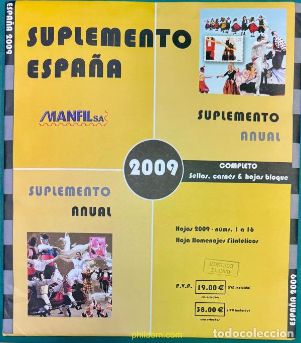 Briefmarken: Sup.MANFIL ESPA&Ntilde;A 2009 montado transparente
