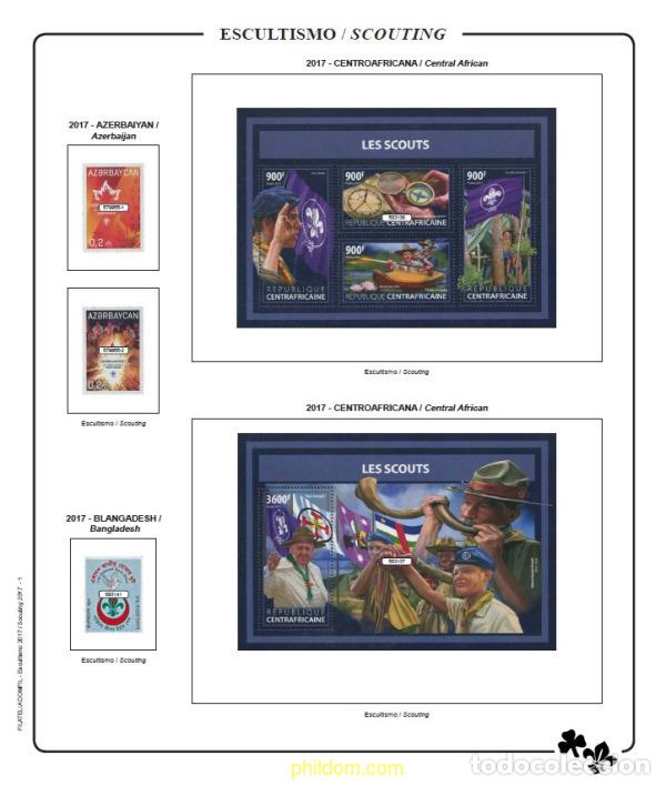 Briefmarken: Suplemento. ESCULTISMO 2017 Montar