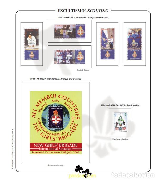 Briefmarken: Suplemento. ESCULTISMO 2000 Montado