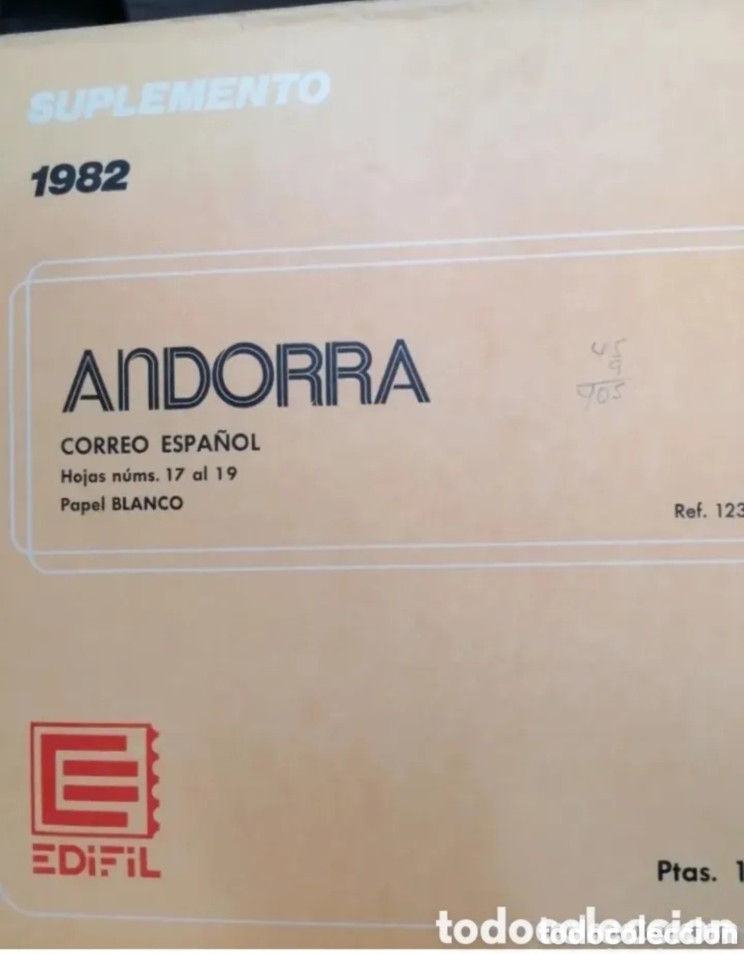 Sellos: ANDORRA ESPA&Ntilde;OLA - HOJAS DE &Aacute;LBUM EDIFIL SUPLEMENTO A&Ntilde;O 1982 SIN MONTAR (NUEVO)