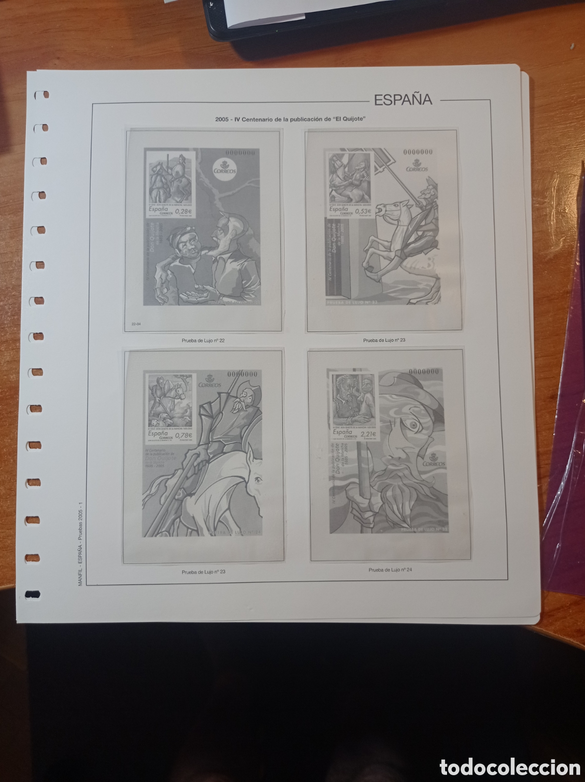 Sellos: Suplemento manfil 2005 pruebas montado blanco segunda mano