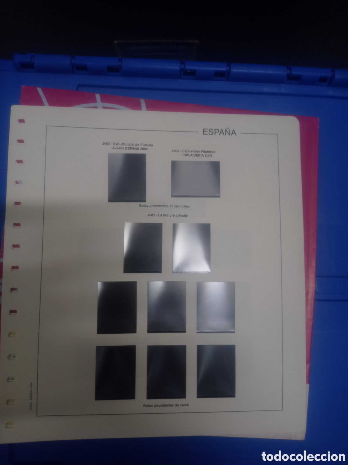 Sellos: Suplemento edifil 2002 sellos procedentes de hojas bloque montado negro segunda mano