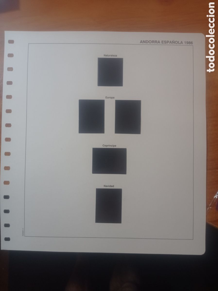 Sellos: Suplemento Ferrer 1986 montado negro segunda mano