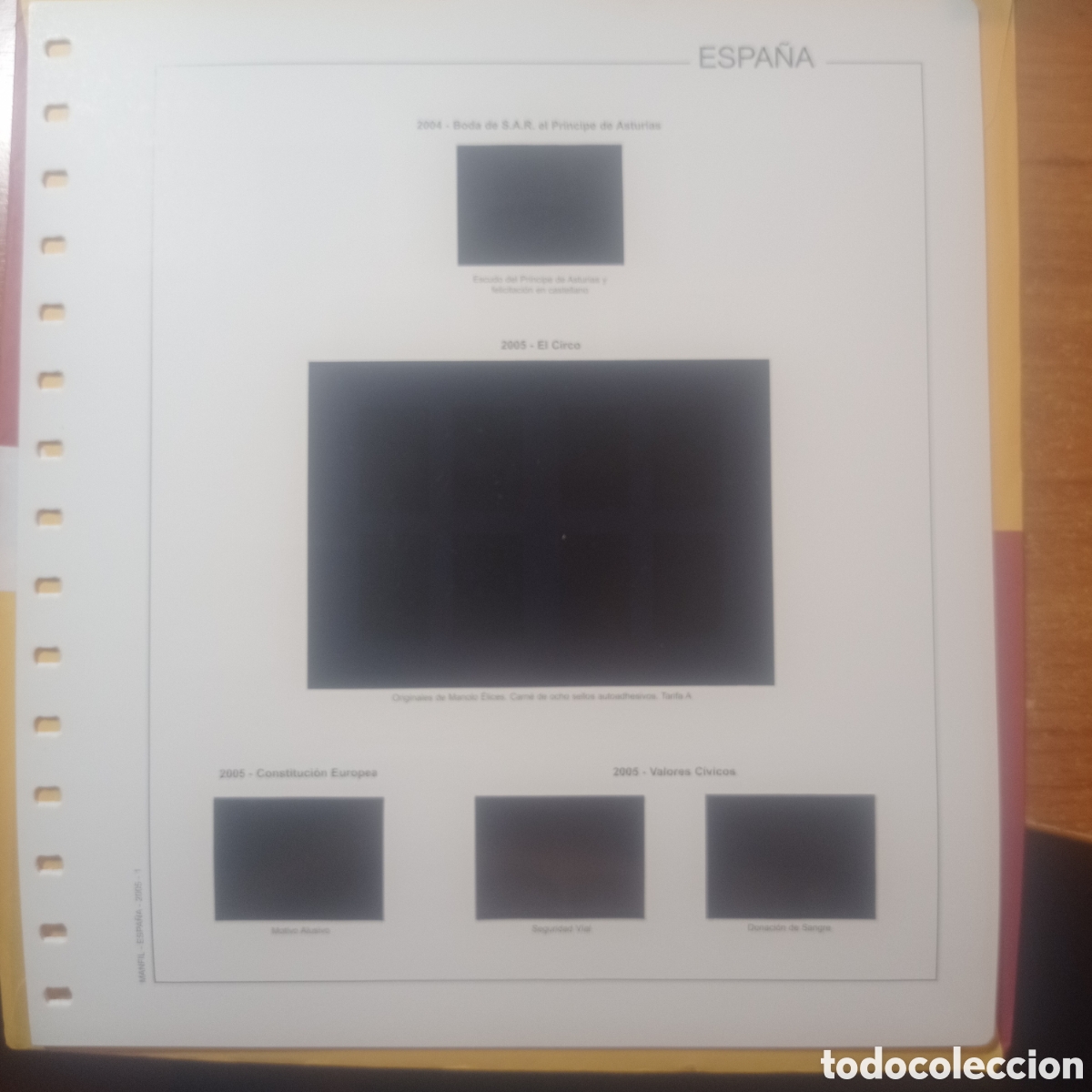 Sellos: Suplemento manfil 2005 1 parte montado negro segunda mano