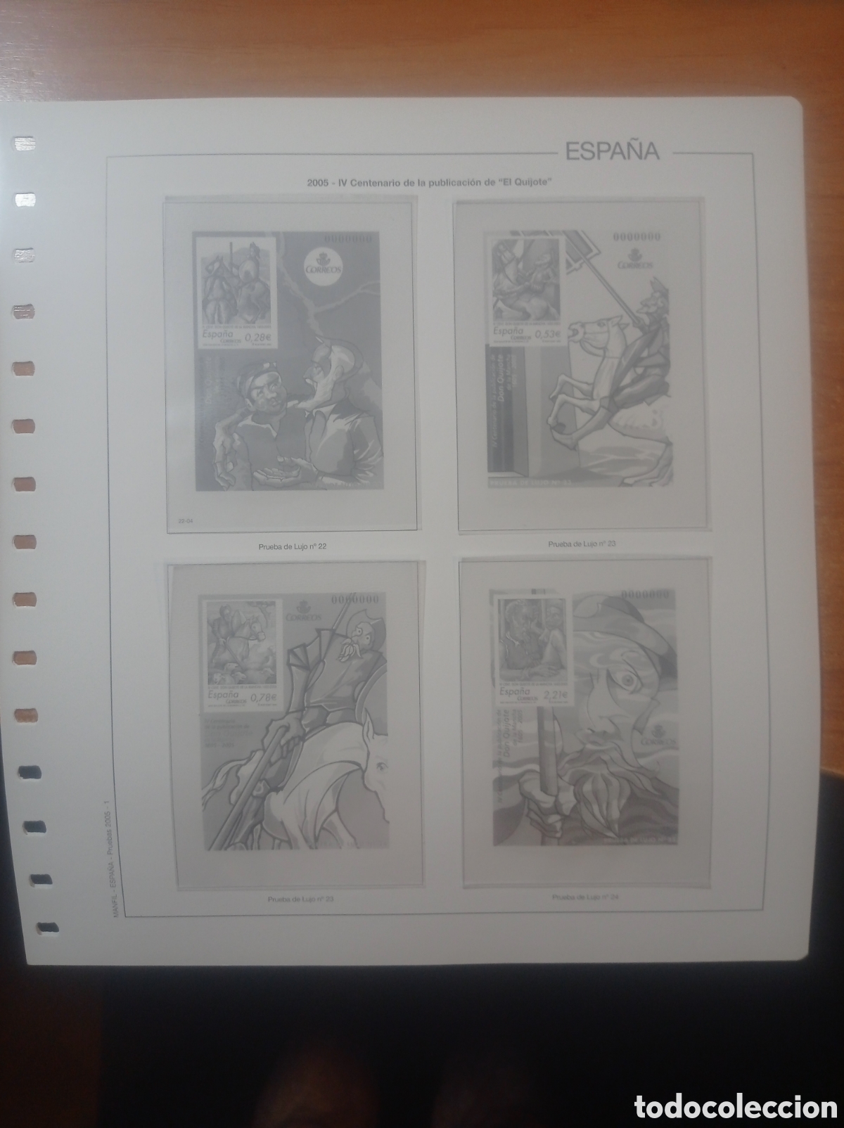 Sellos: Suplemento manfil 2005 pruebas montado blanco segunda mano