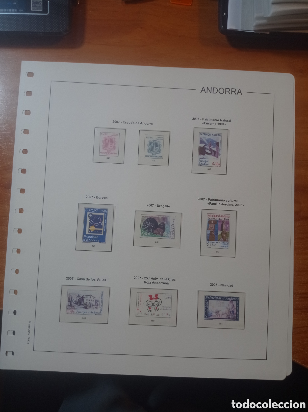 Sellos: Suplemento edifil 2007 Andorra espa&ntilde;ola montado blanco segunda mano