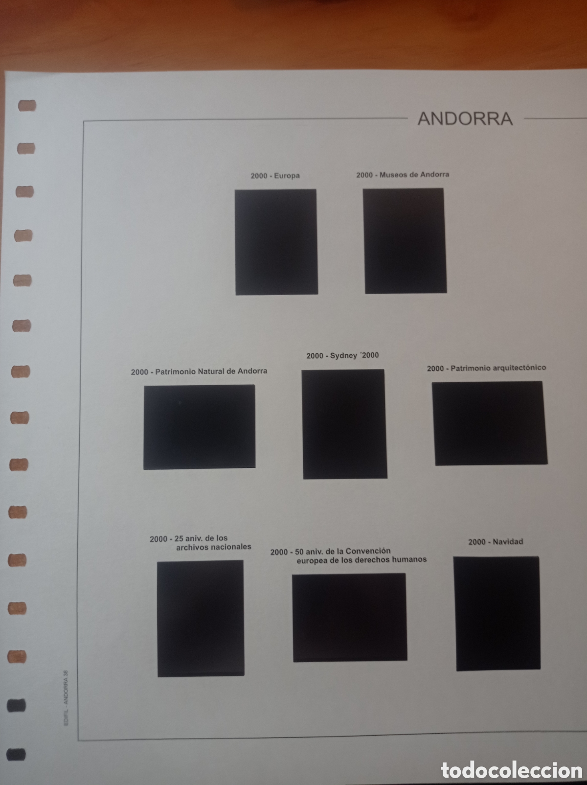 Sellos: Suplemento edifil 2000 Andorra espa&ntilde;ola montado negro segunda mano