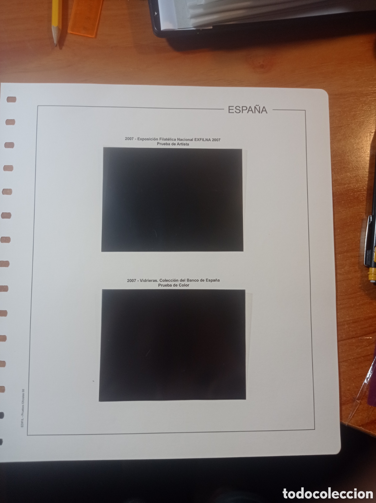 Sellos: Suplemento edifil 2007 pruebas montado negro segunda mano