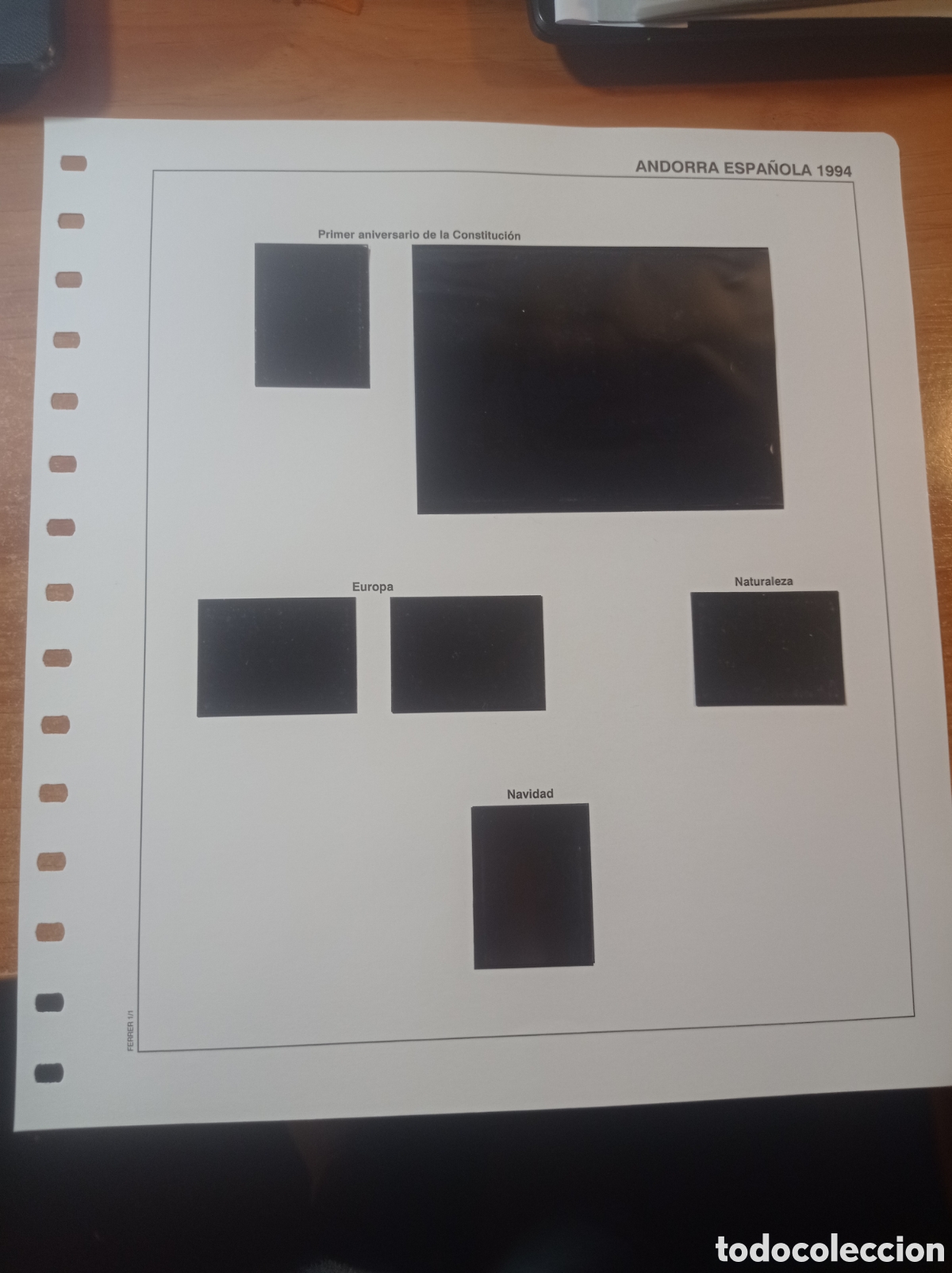 Sellos: Suplemento edifil 1994 Andorra espa&ntilde;ola montado negro segunda mano