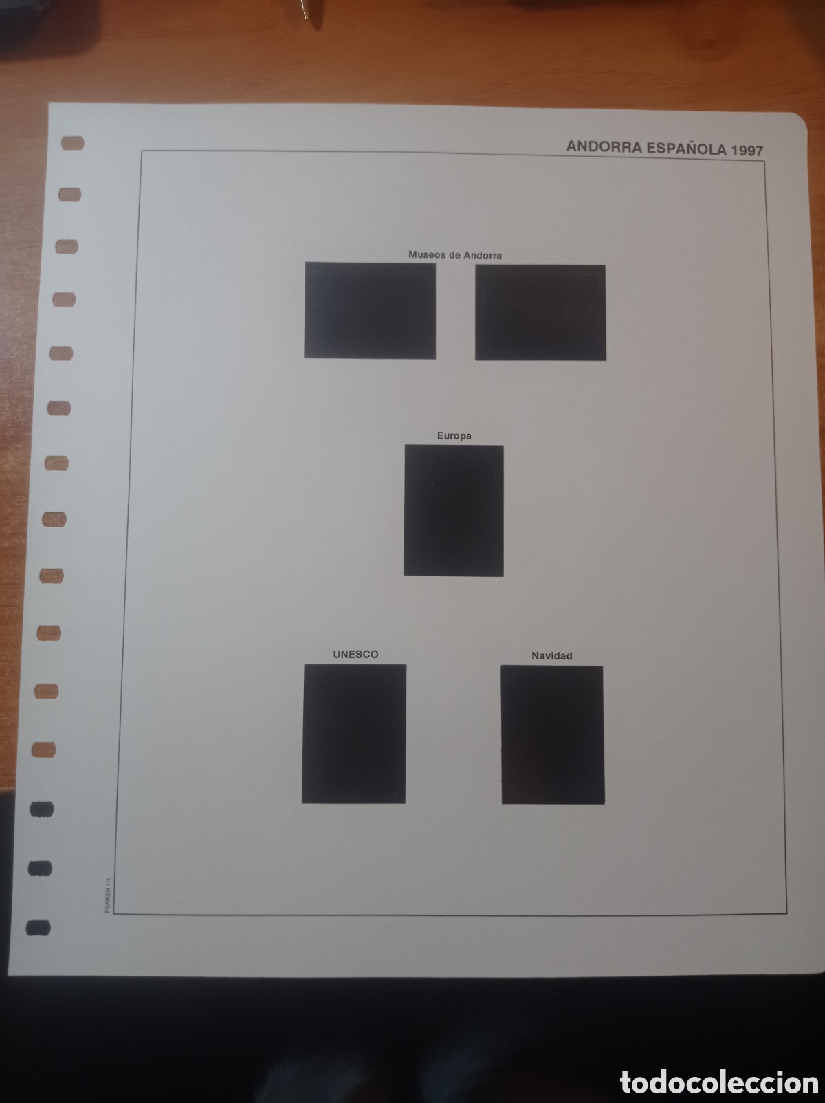 Sellos: Suplemento 1997 Andorra espa&ntilde;ola montado negro segunda mano