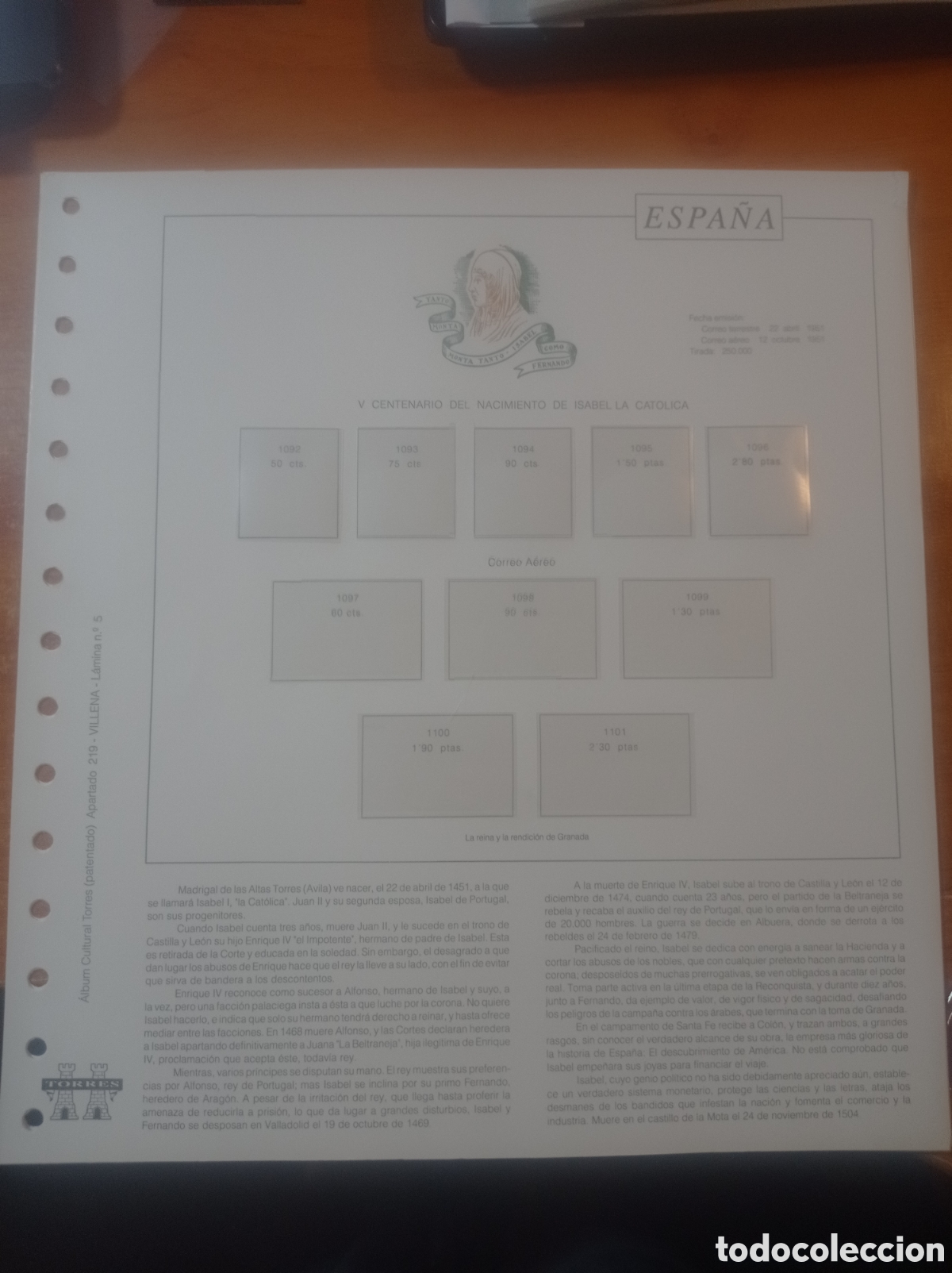 Sellos: Suplemento torres 1951 1952 inclusive montado blanco segunda mano