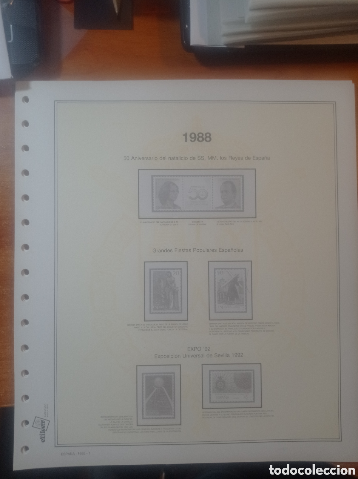 Sellos: Suplemento efilcar 1988 montado blanco segunda mano