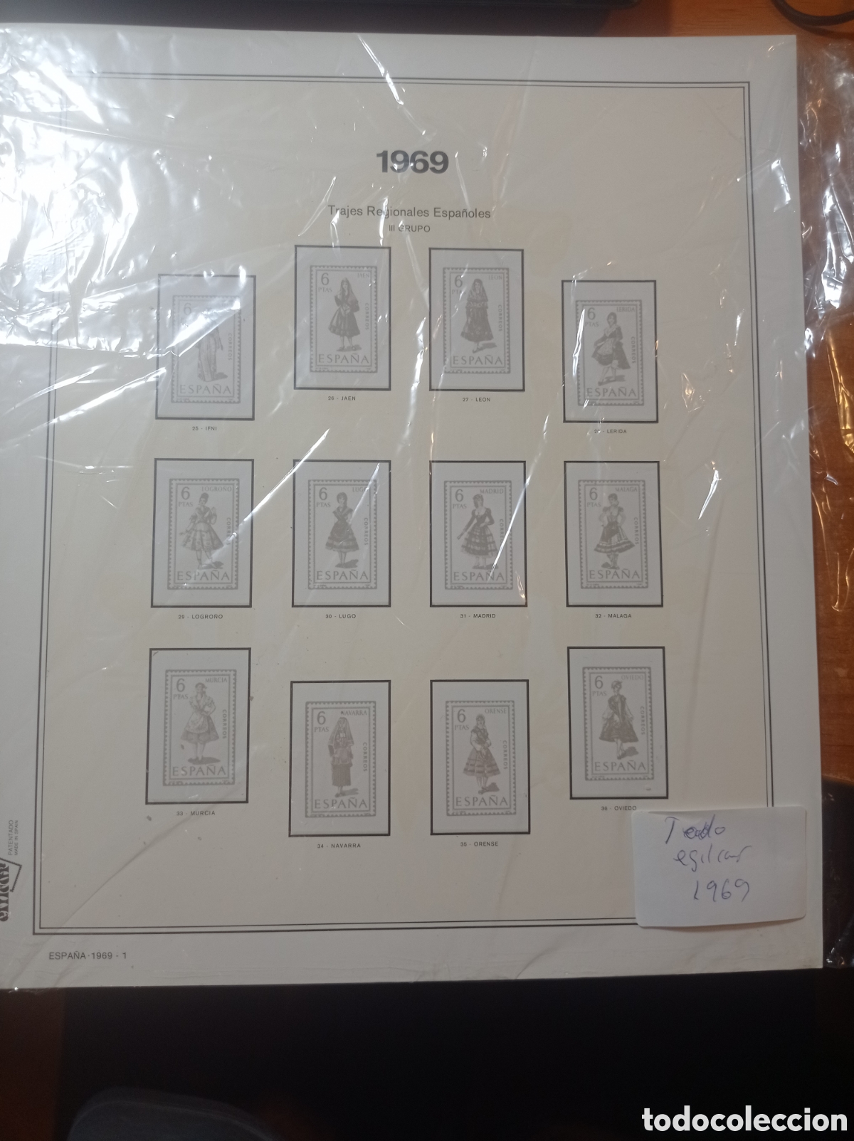 Sellos: Suplemento efilcar 1969 montado blanco segunda mano
