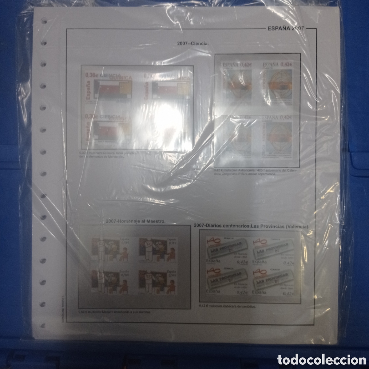 Sellos: Suplemento de Espa&ntilde;a 2007 anilla redonda montado blanco nuevo a estrenar