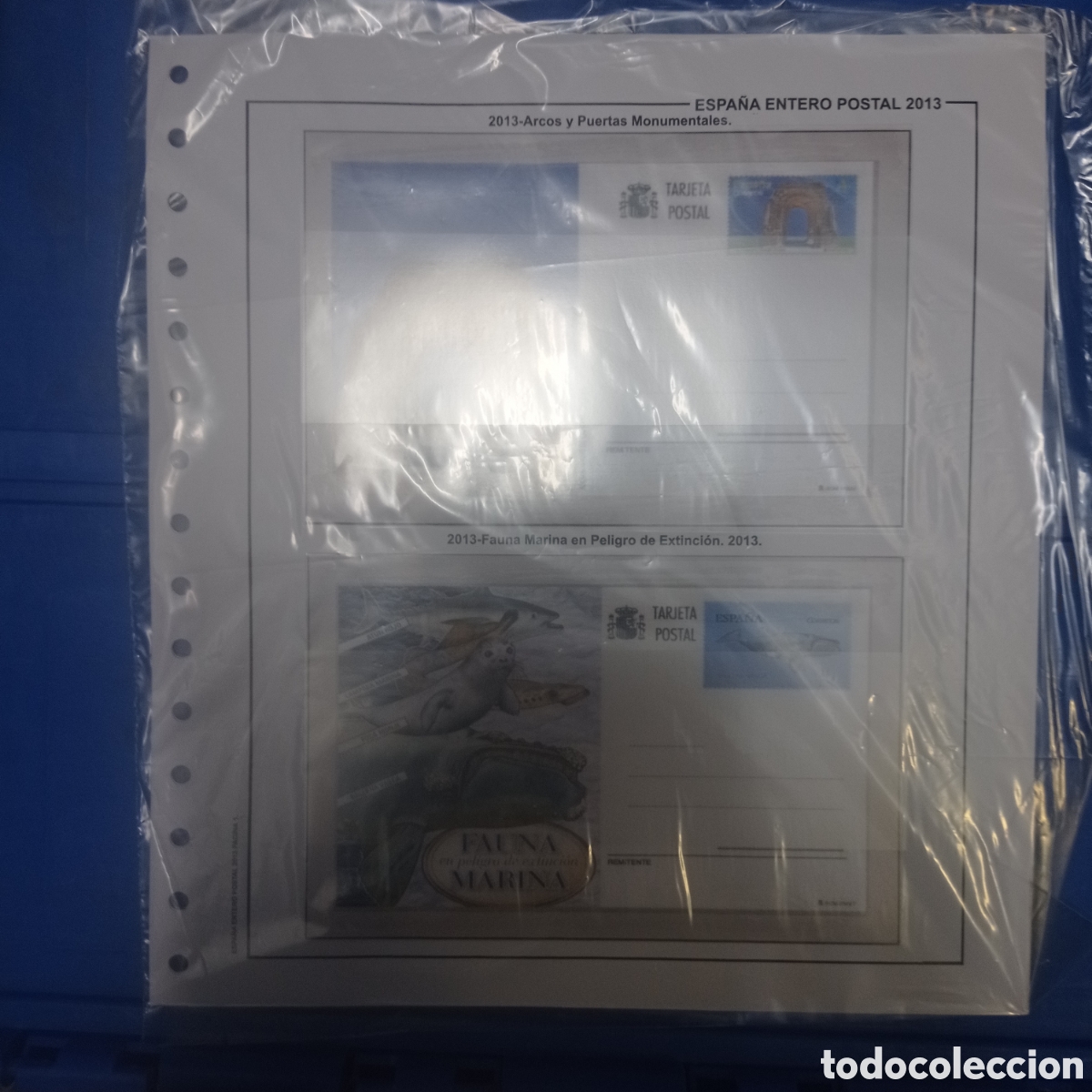 Sellos: Suplemento de Espa&ntilde;a 2013 anilla redonda entero postal montado blanco segunda mano