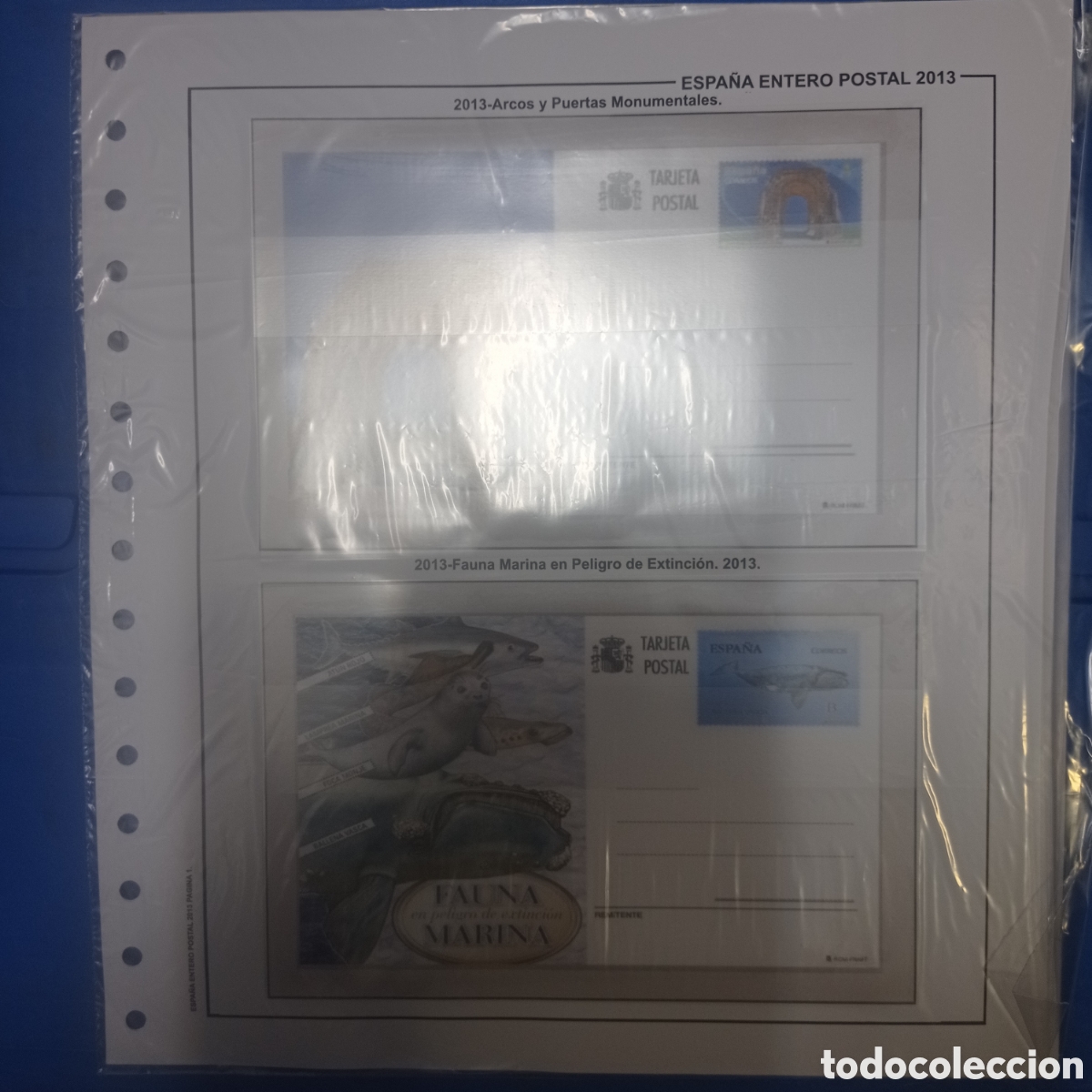 Sellos: Suplemento de Espa&ntilde;a 2013 anilla redonda entero postal montado blanco segunda mano