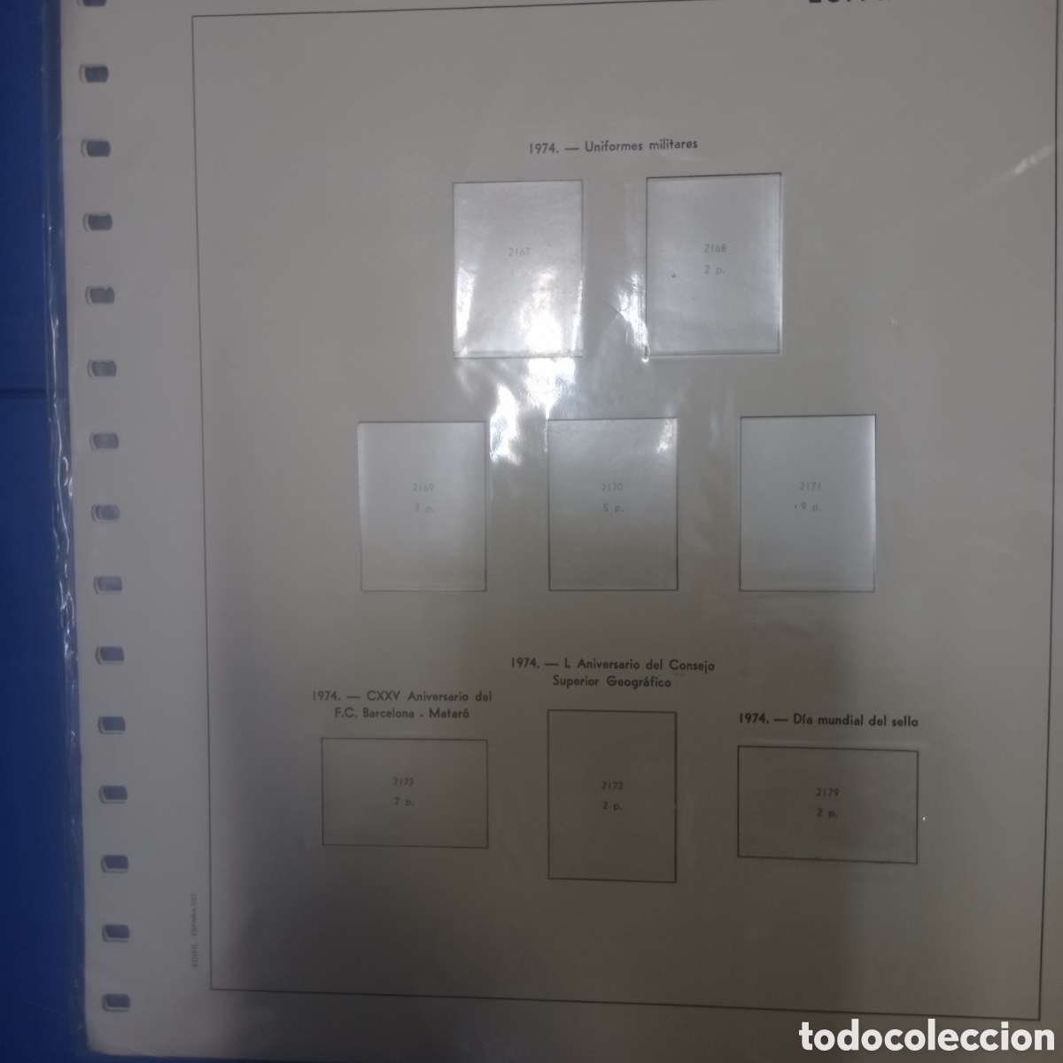Sellos: Suplemento edifil 1974 sin foto montado blanco segunda mano