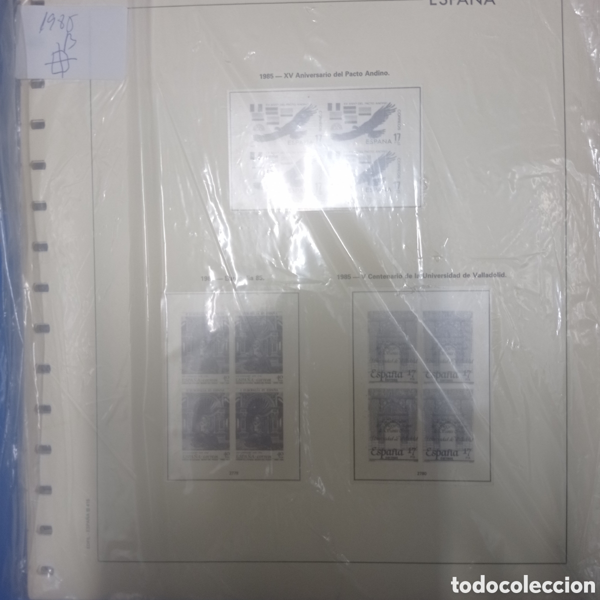 Sellos: Suplemento edifil 1985 bloque de cuatro montado blanco segunda mano