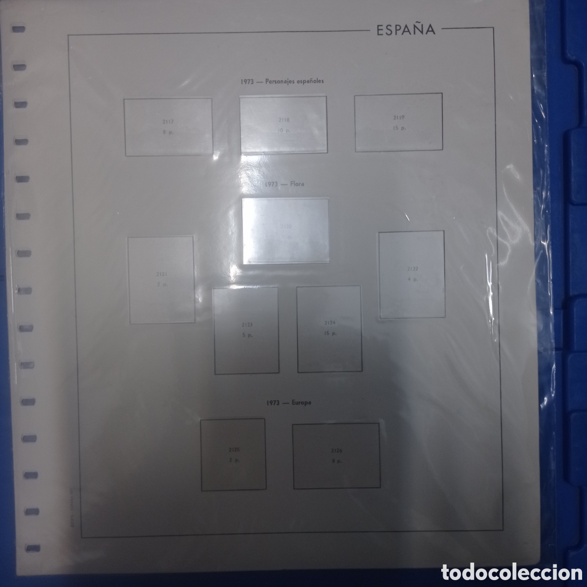 Sellos: Suplemento de Espa&ntilde;a 1073 si. Foto montado blanco segunda mano