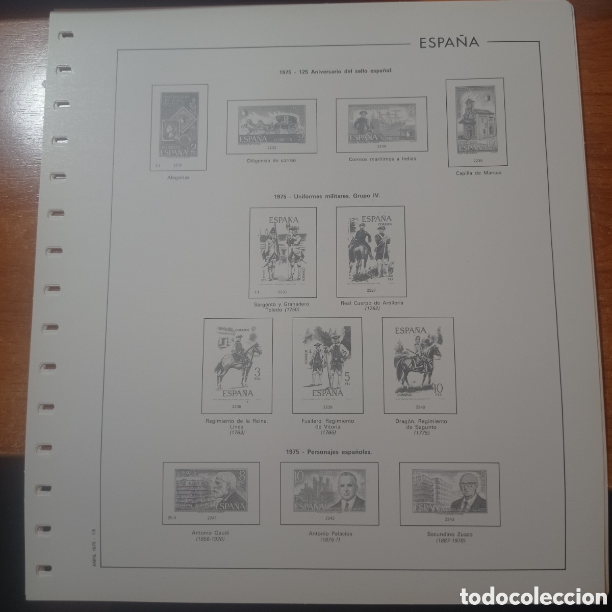 Sellos: Suplemento manfil 1975 sin montar segunda mano
