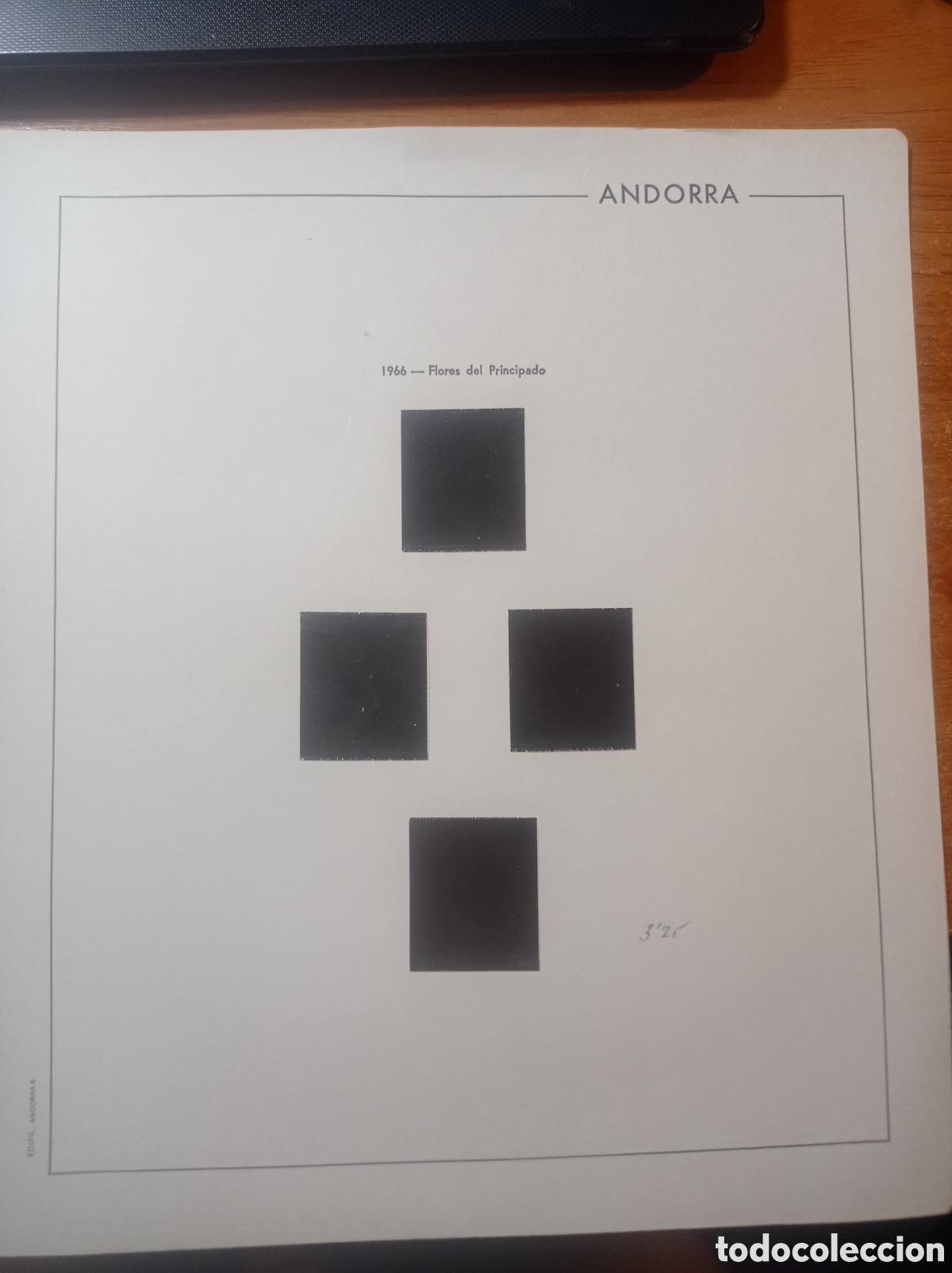 Sellos: Suplemento edifil 1966 Andorra espa&ntilde;ola montado negro segunda mano