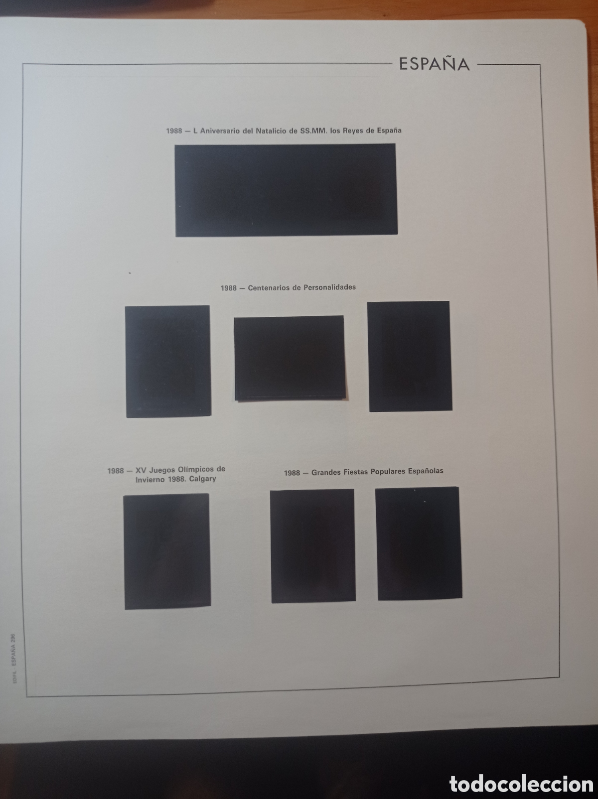 Sellos: Suplemento edifil 1988montado negro segunda mano