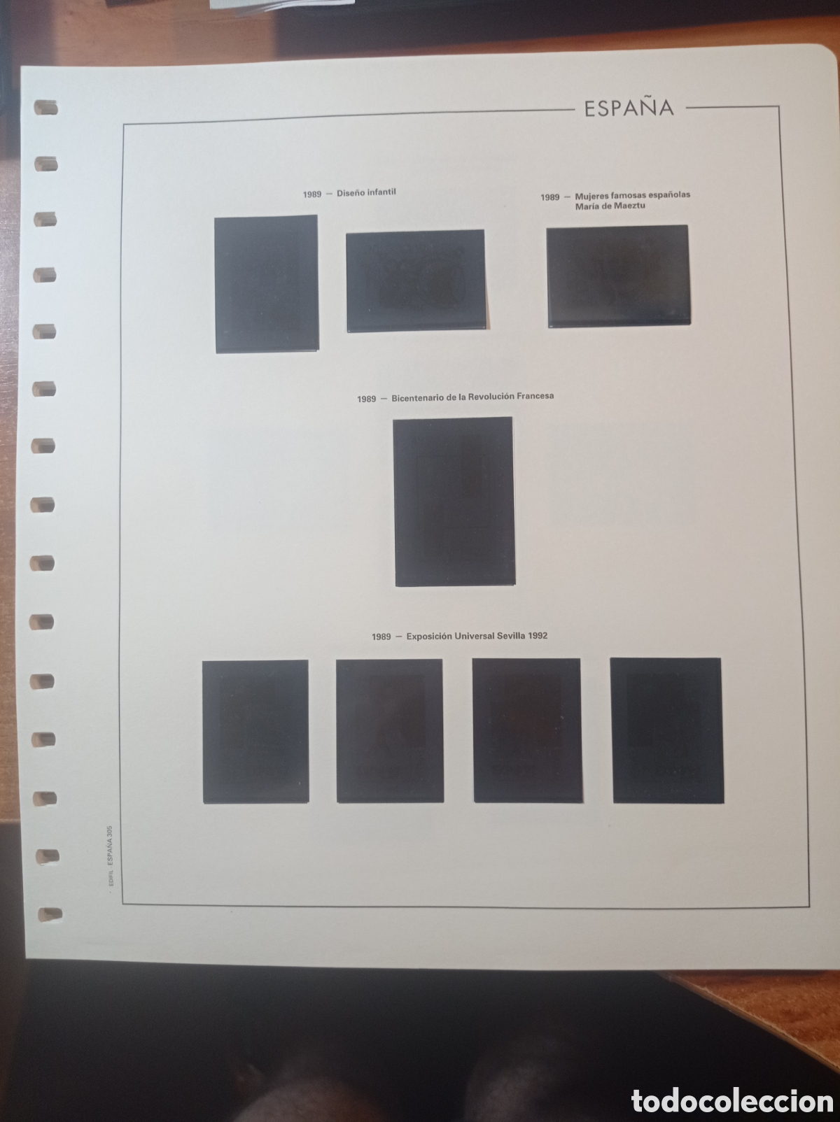 Sellos: Suplemento edifil 1989 montado negro segunda mano