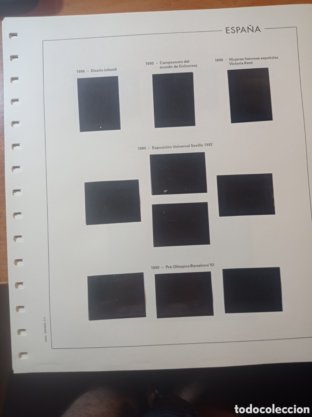 Sellos: Suplemento edifil 1990 montado negro segunda mano
