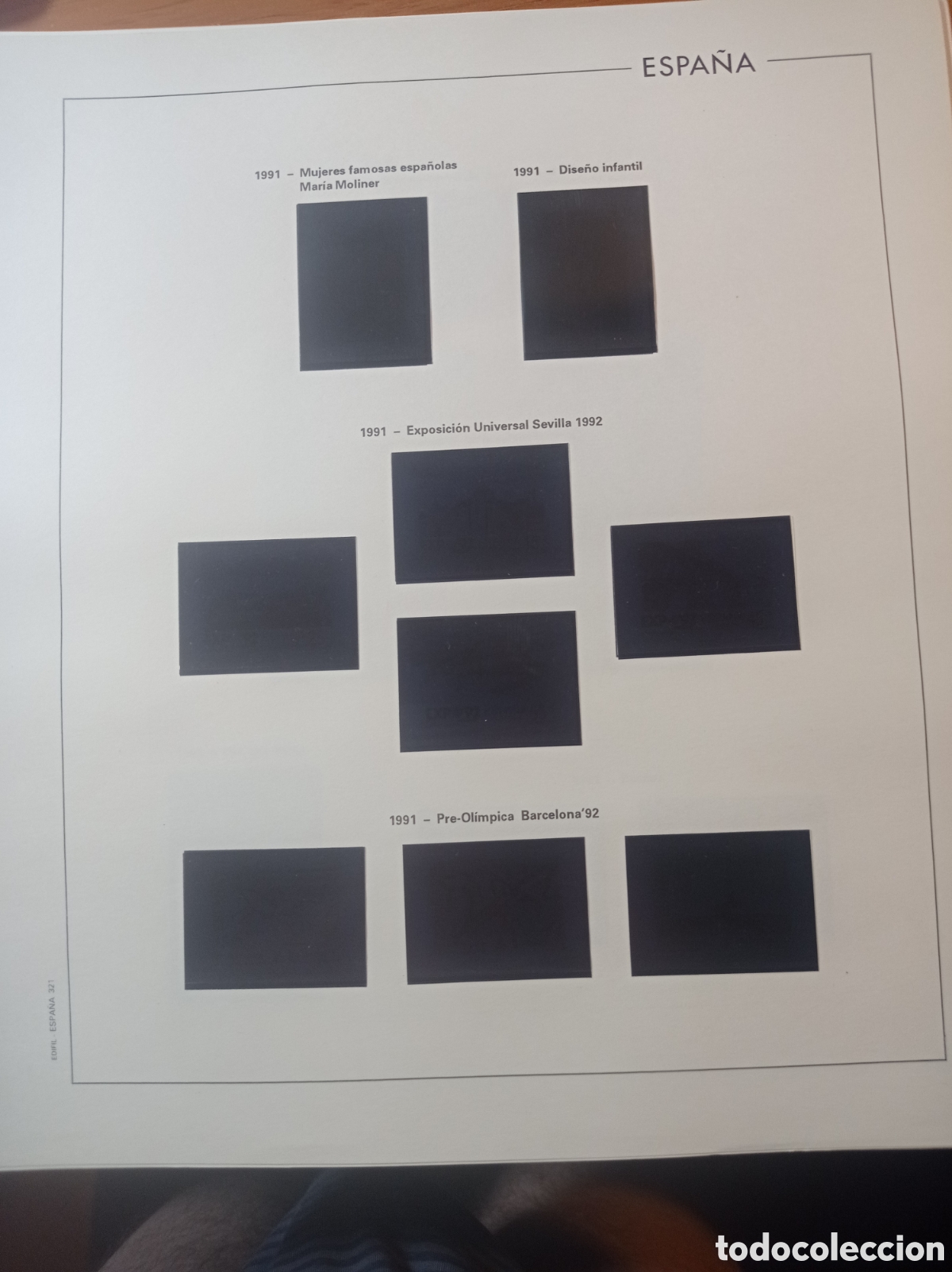 Sellos: Suplemento edifil 1991 montado negro segunda mano