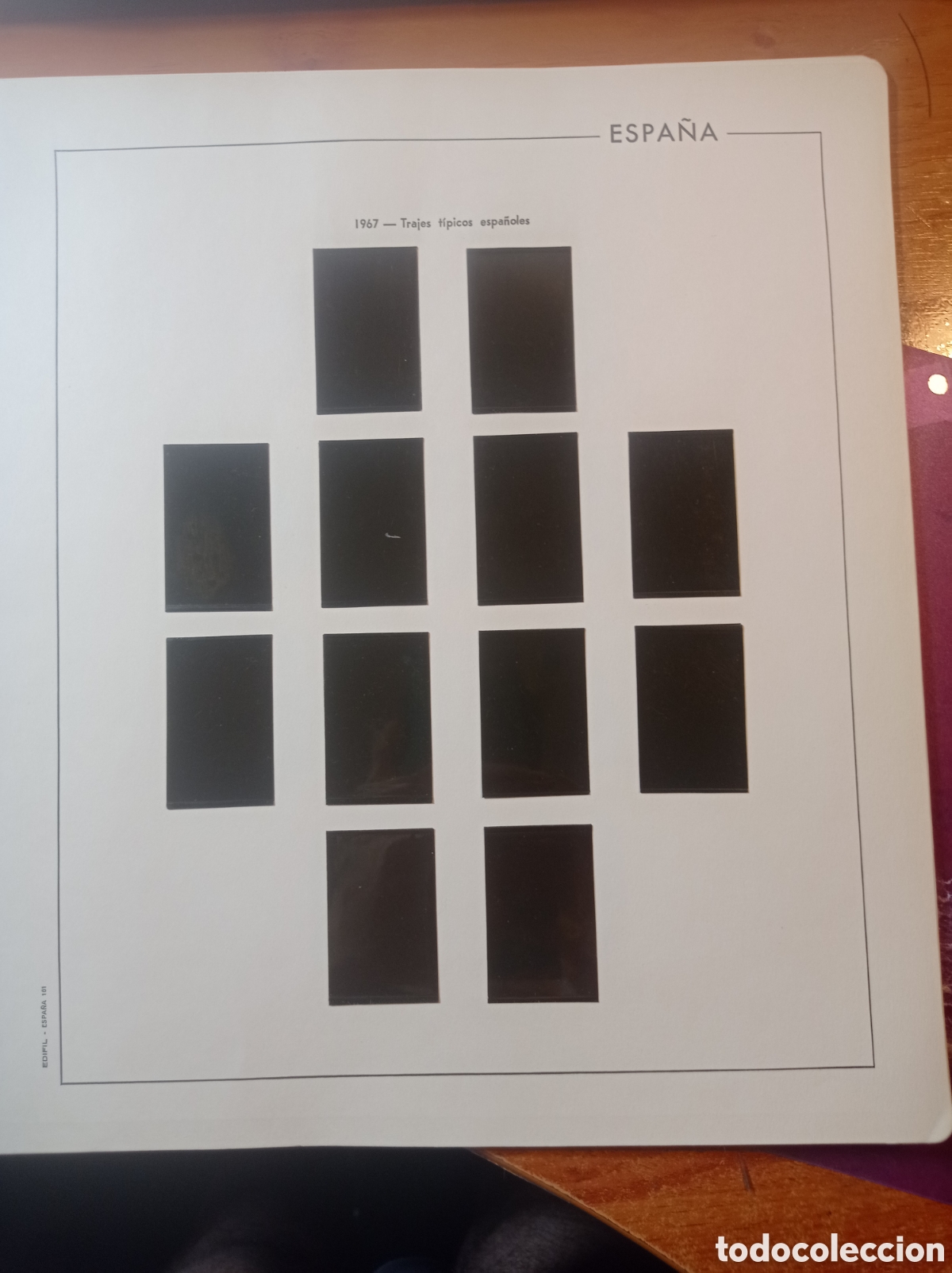 Sellos: Suplemento edifil 1967 filoestuches togall montado negro segunda mano