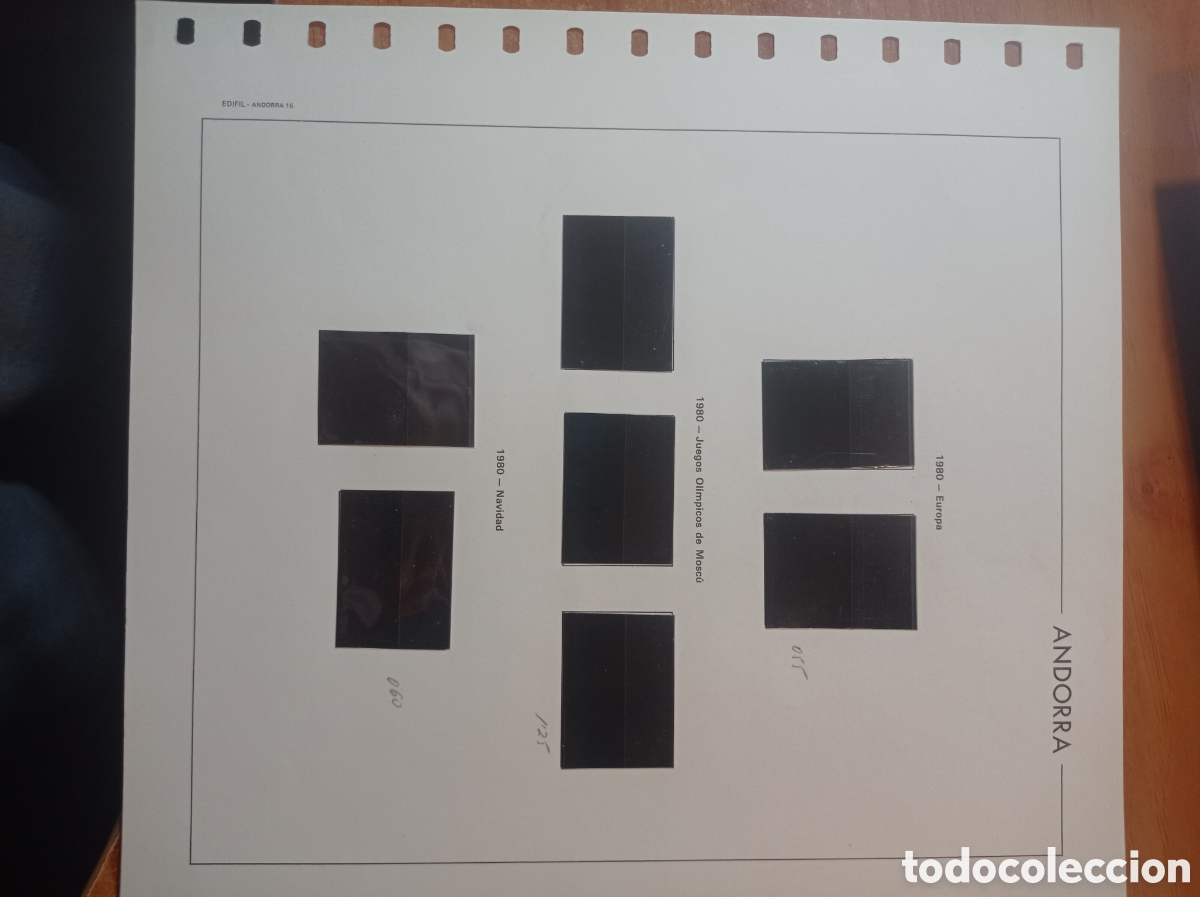 Sellos: Suplemento edifil 1980 Andorra espa&ntilde;ola montado negro segunda mano